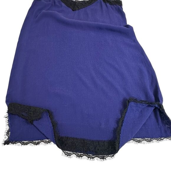 Express Y2K Indigo Lace Trim Intimate Style Slip Mini Dress, XS - Picture 8 of 10